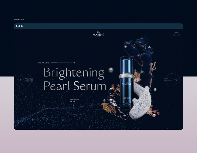 LaMarine — Website for Cosmetics Brand screenshot 2