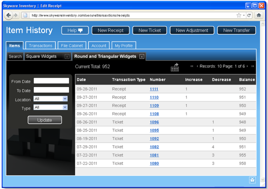 Skyware Inventory management software