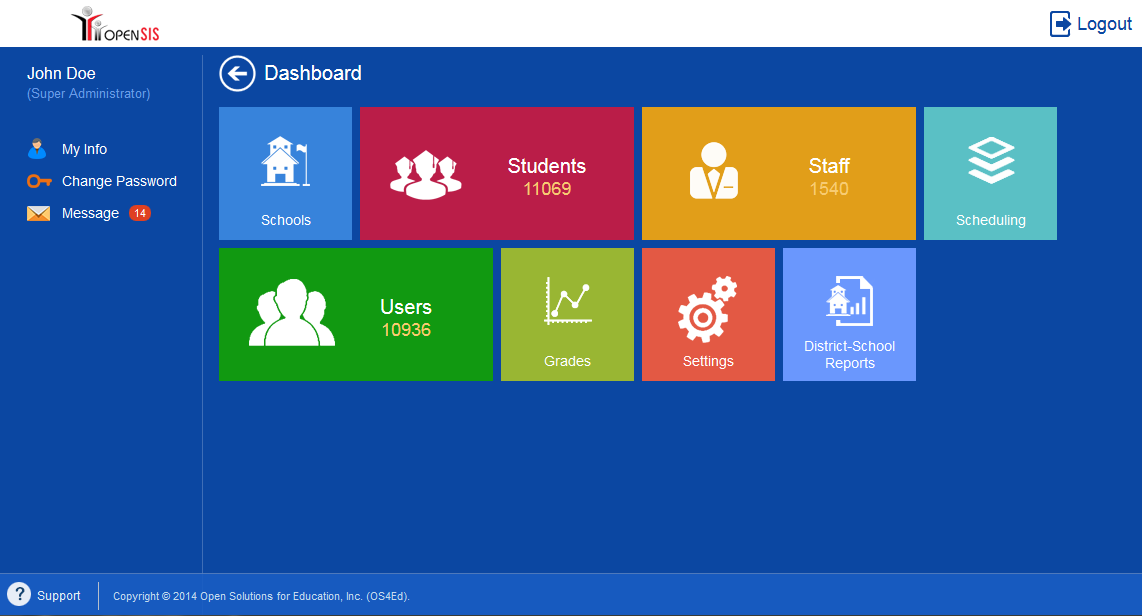 OpenSIS school administration software