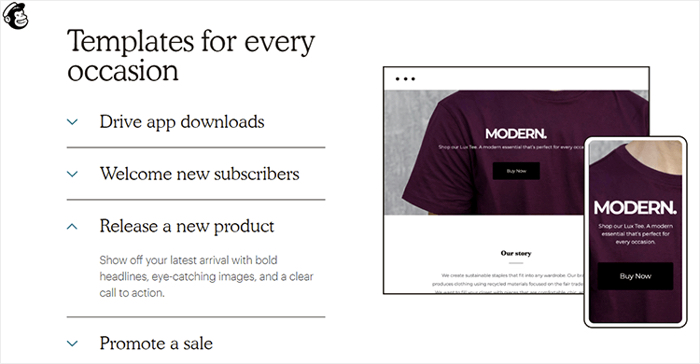 Design & flexibility mailchimp