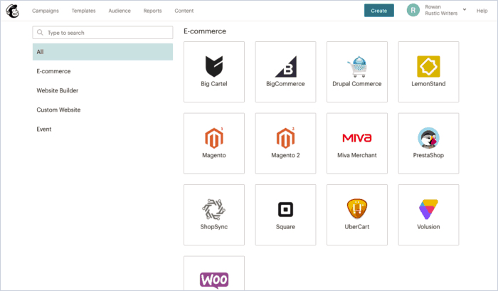 mailchimp integrations
