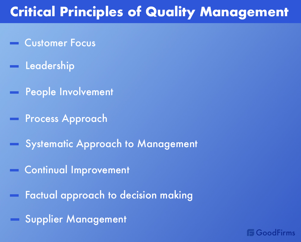 critical principles quality management