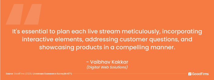 quote vaibhav kakkar on live stream shopping