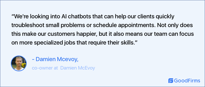 Quote on using AI on for Customer support