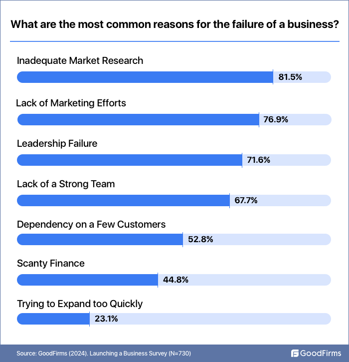 common reasons for the failure of business