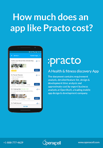 How much does an app like Practo cost?