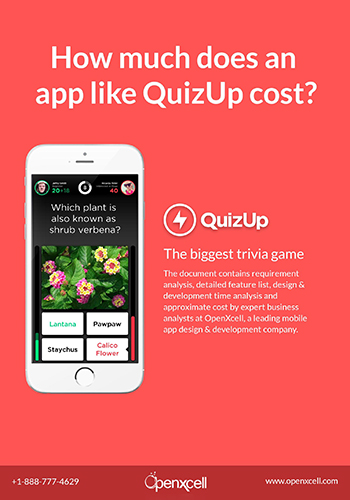 How much does an app like QuizUp cost?