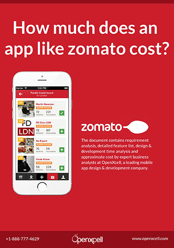 How much does an app like Zomato cost?