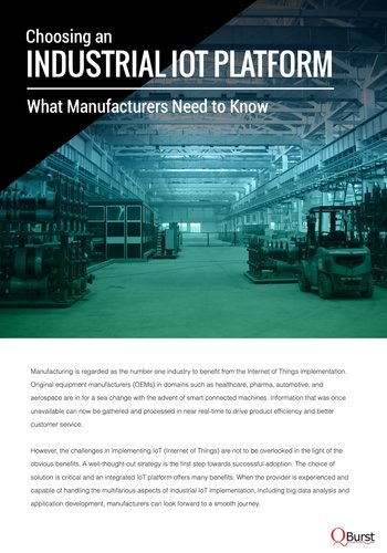 Choosing an Industrial IOT Platform: What Manufacturers need to know