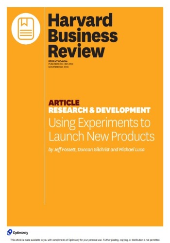 Using Experiments to Launch New Products