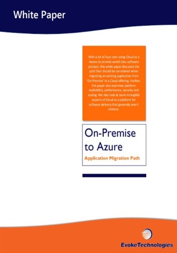 On-Premise to Azure Application Migration Path