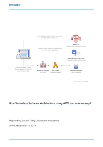 How Serverless Software Architecture using AWS can save money? 