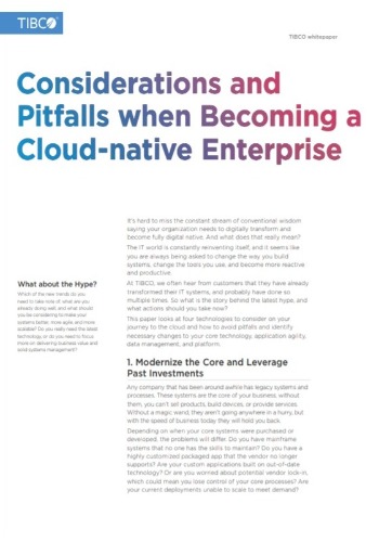 Considerations and Pitfalls when Becoming a Cloud-native Enterprise