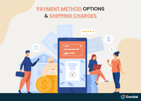 Infographic on Payment Methods & Shipping Charges