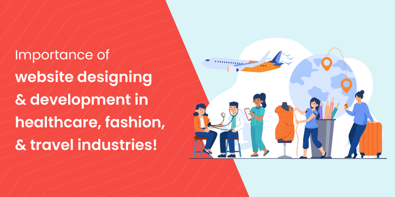 Importance of Website Design and Development in Healthcare, Fashion, and Travel Industries!