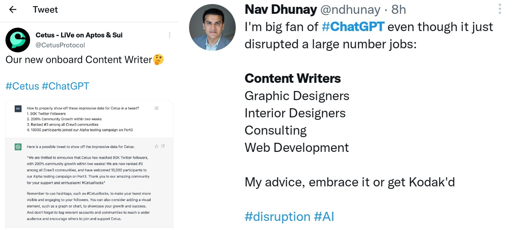 Content Writers fears with ChatGPT