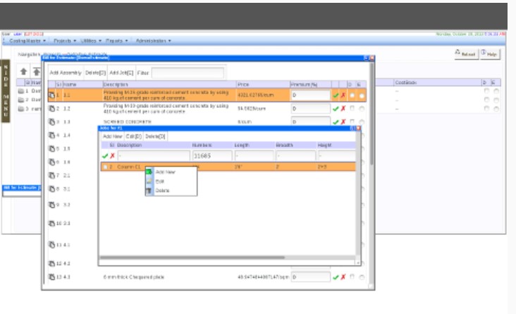 Estimate construction estimating software
