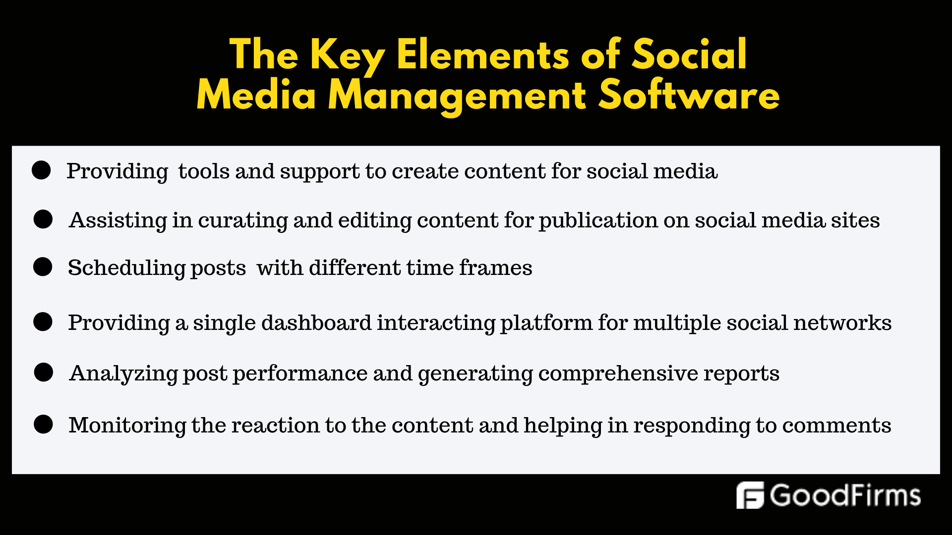 Features of a social media management software