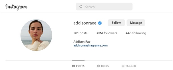 Addison Rae Instagram Account