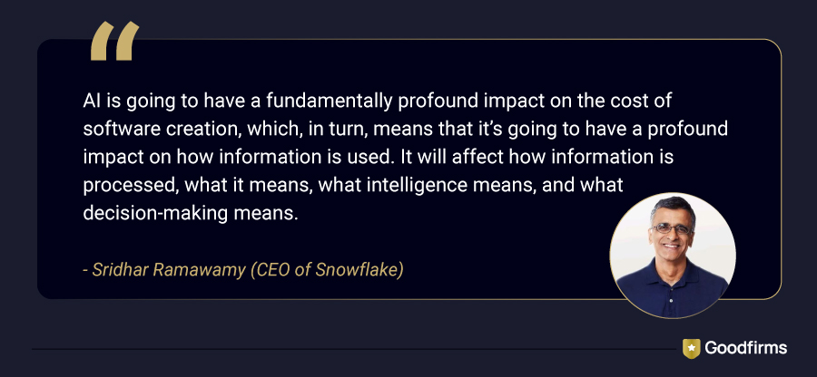 Quote About Impact of AI on App Development