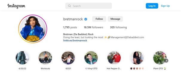 Bretman rock instagram account profile screenshot 