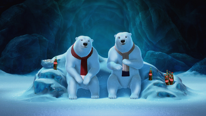 Coca cola polar bowl ad