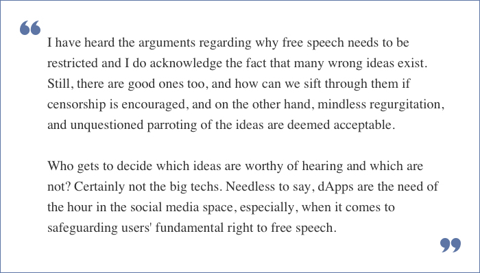 free speech argument