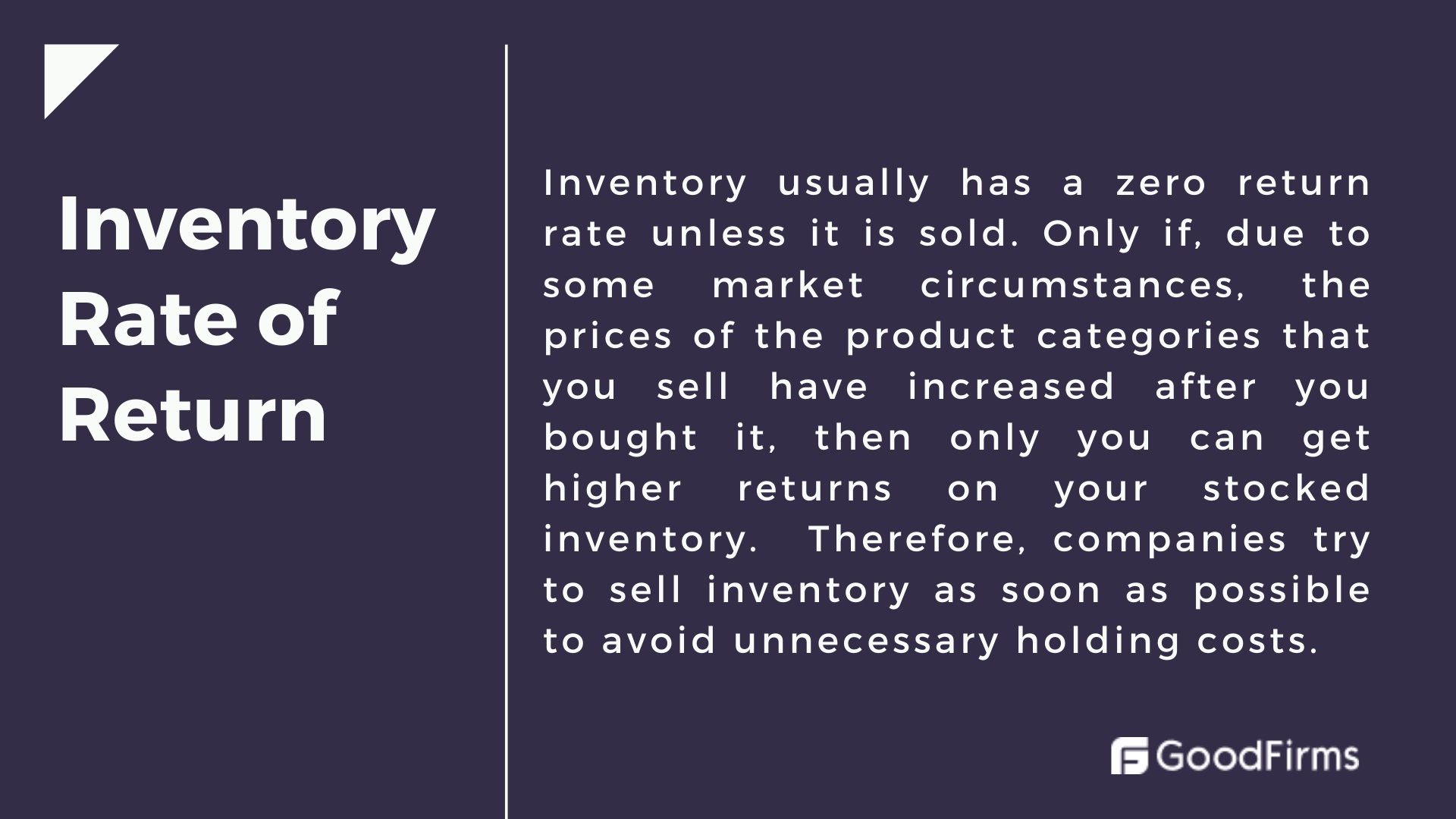 inventory rate of return