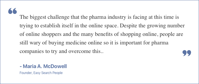 Quote on pharma industry challenges by Maria Mcdowell