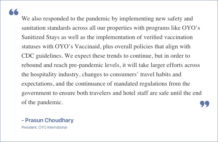 Oyo President quote on hospitality