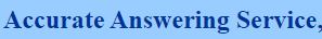 Accurate Answering Service