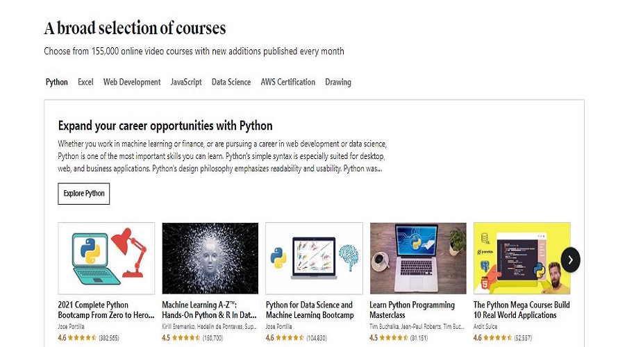 Udemy screenshot