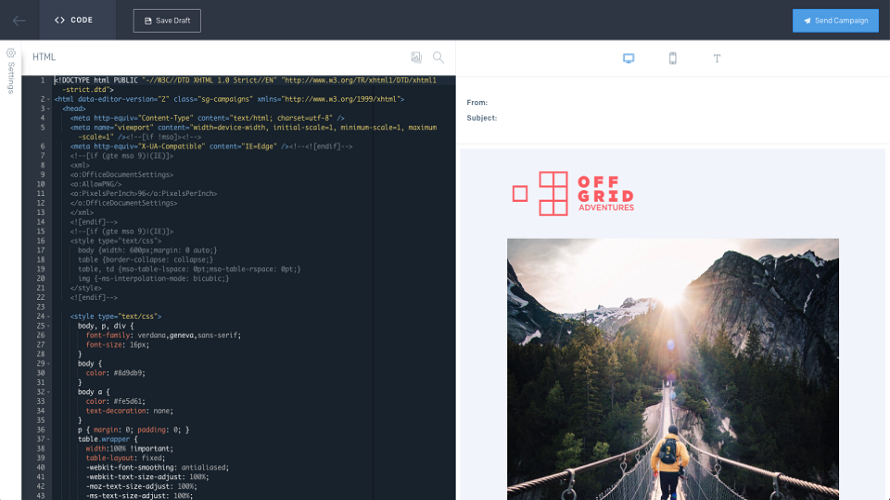 SendGrid screenshot