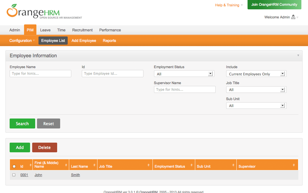 OrangeHRM
