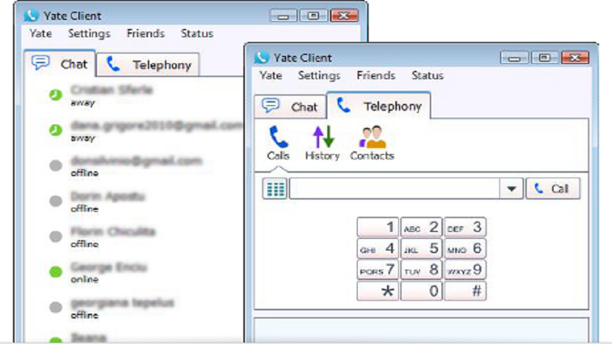 YateClient screenshot