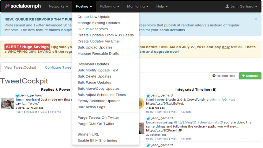 Social Oomph screenshot