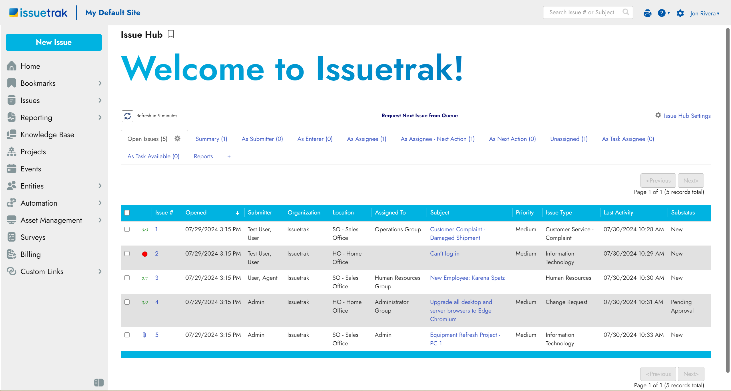 Issue Hub