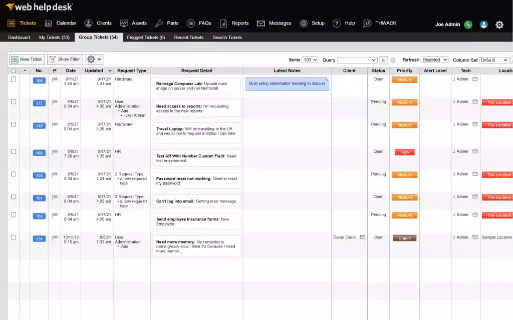 Solarwinds Web Help Desk