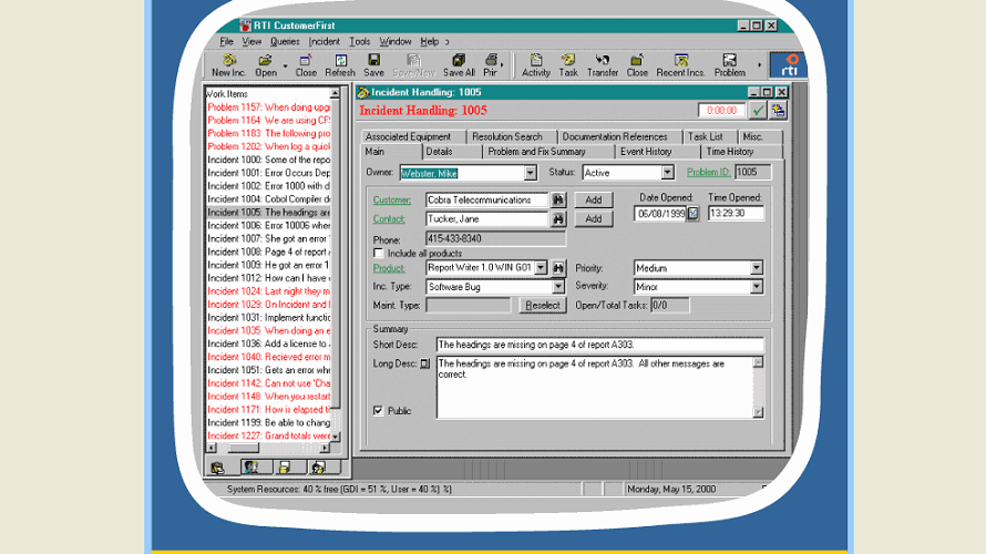 CustomerFirst screenshot