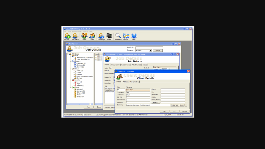 ACANOTION Help Desk screenshot