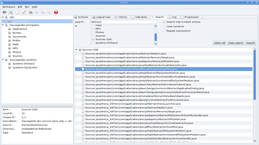 Areca Backup