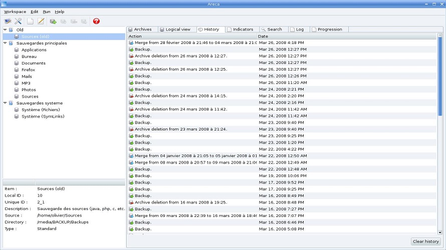 Areca Backup