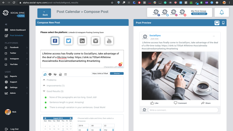 SocialSync screenshot