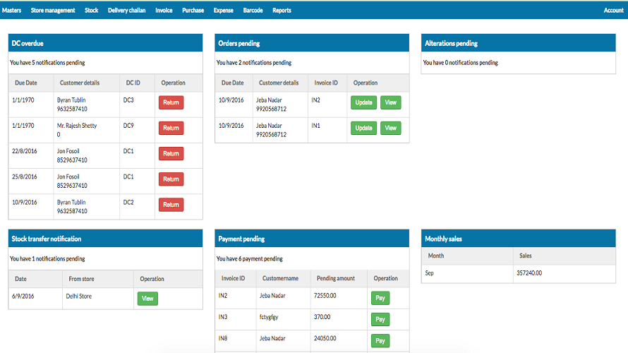 POS Management screenshot