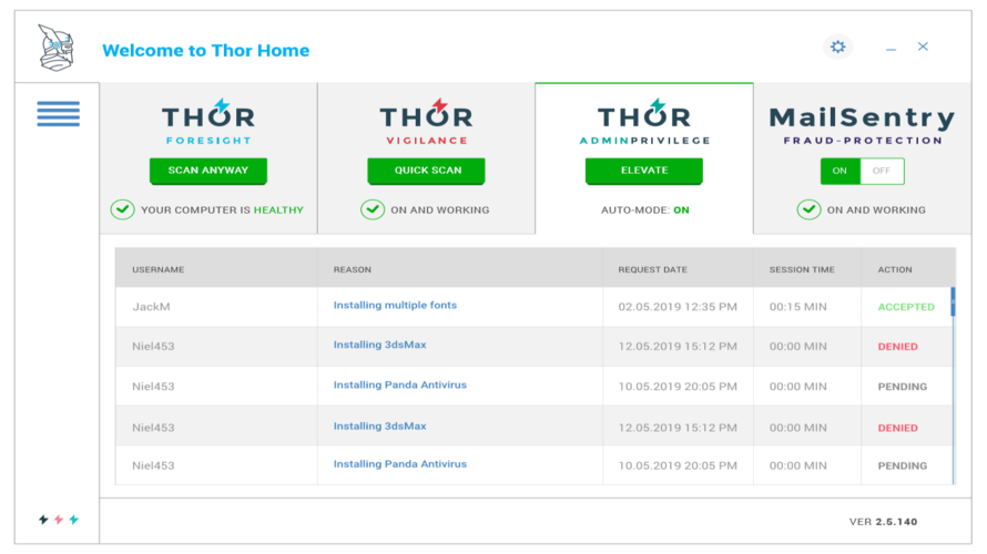Thor AdminPrivilege™ screenshot