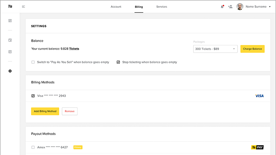 Ticketsetup