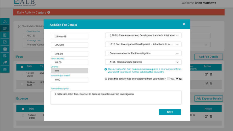 Accurate Legal Billing