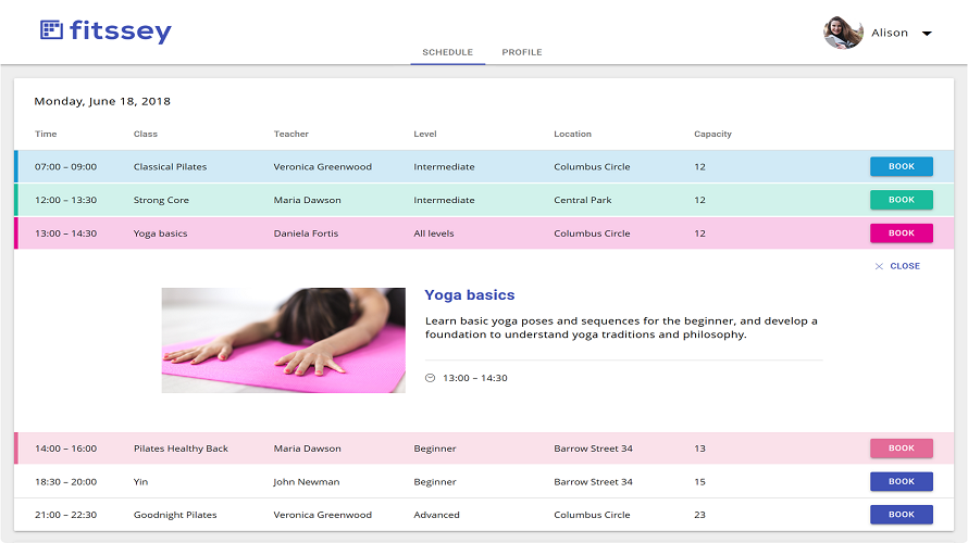 Fitssey screenshot
