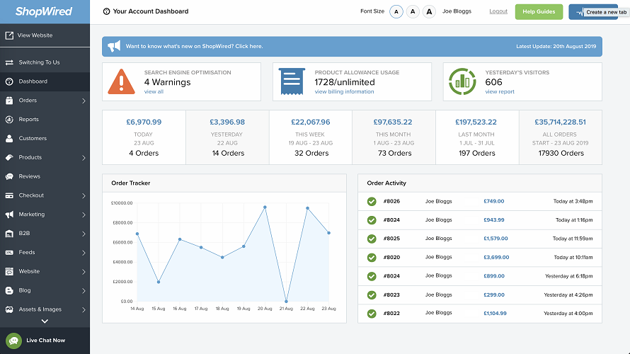 ShopWired screenshot