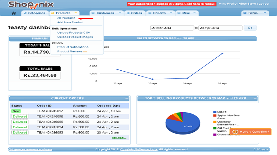 Shopnix screenshot